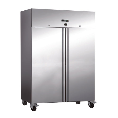 Horeca vrieskast 1200L RVS – geforceerd gekoeld, 2 deuren | Gastro-Inox