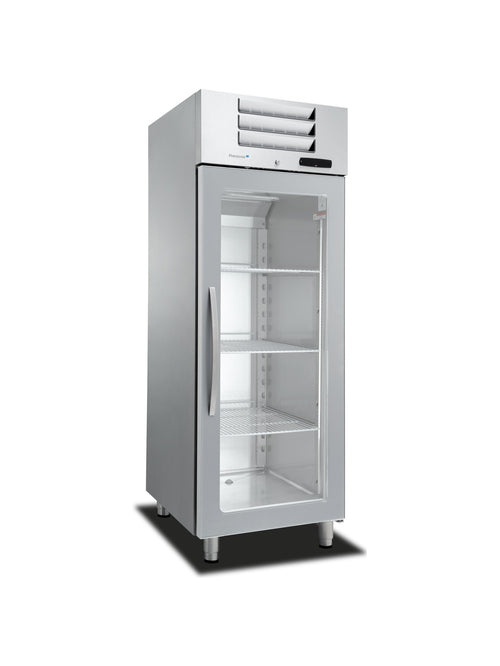 Horeca koelkast met glazen deur Excel 700L GN 2/1 RVS – geforceerd gekoeld | Marecos