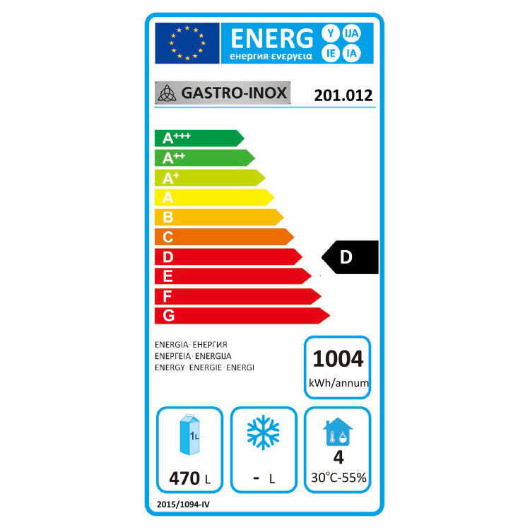 Gastro-Inox RVS koelkast 600L — geforceerd gekoeld