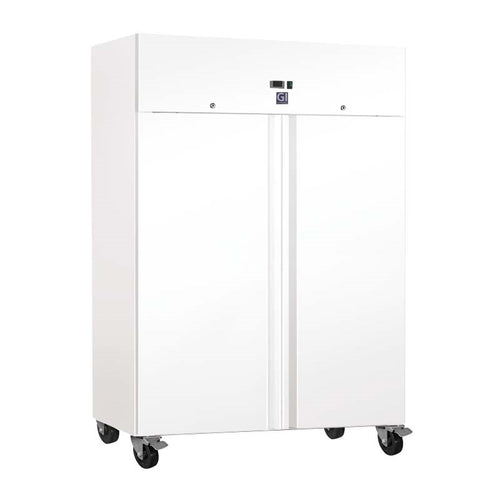 Horeca koelkast 1200L wit staal – statisch met ventilator, 2 deuren | Gastro-Inox