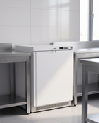 Gastro-Inox wit stalen vriezer 200L — statisch gekoeld