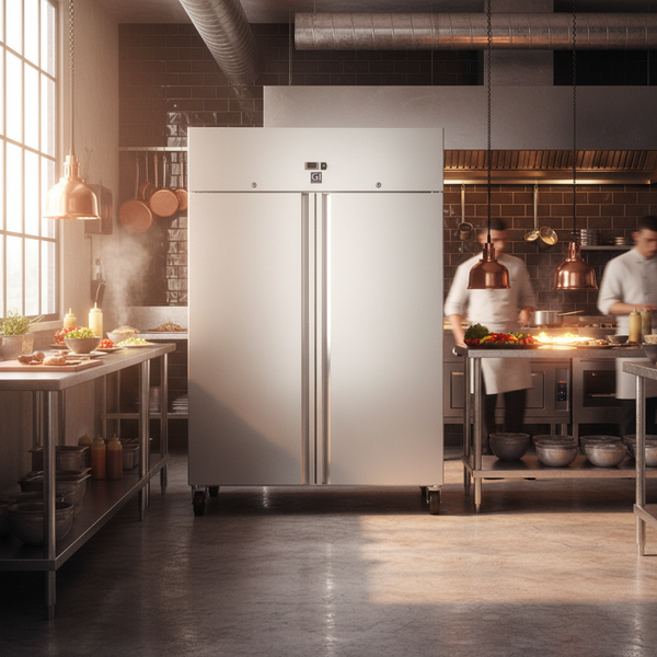 Gastro-Inox RVS vriezer 1200L — statisch gekoeld