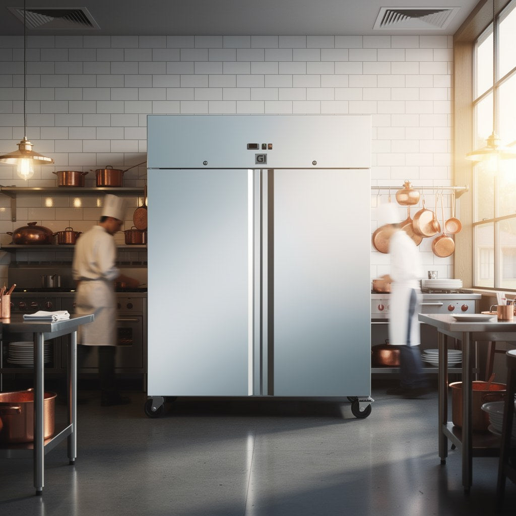 gastro inox rvs vriezer 1200l geforceerd gekoeld