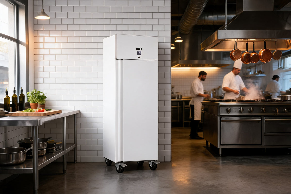 gastro inox wit stalen koelkast 600l statisch gekoeld
