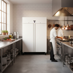 Gastro-Inox wit stalen koelkast 1200L — statisch gekoeld
