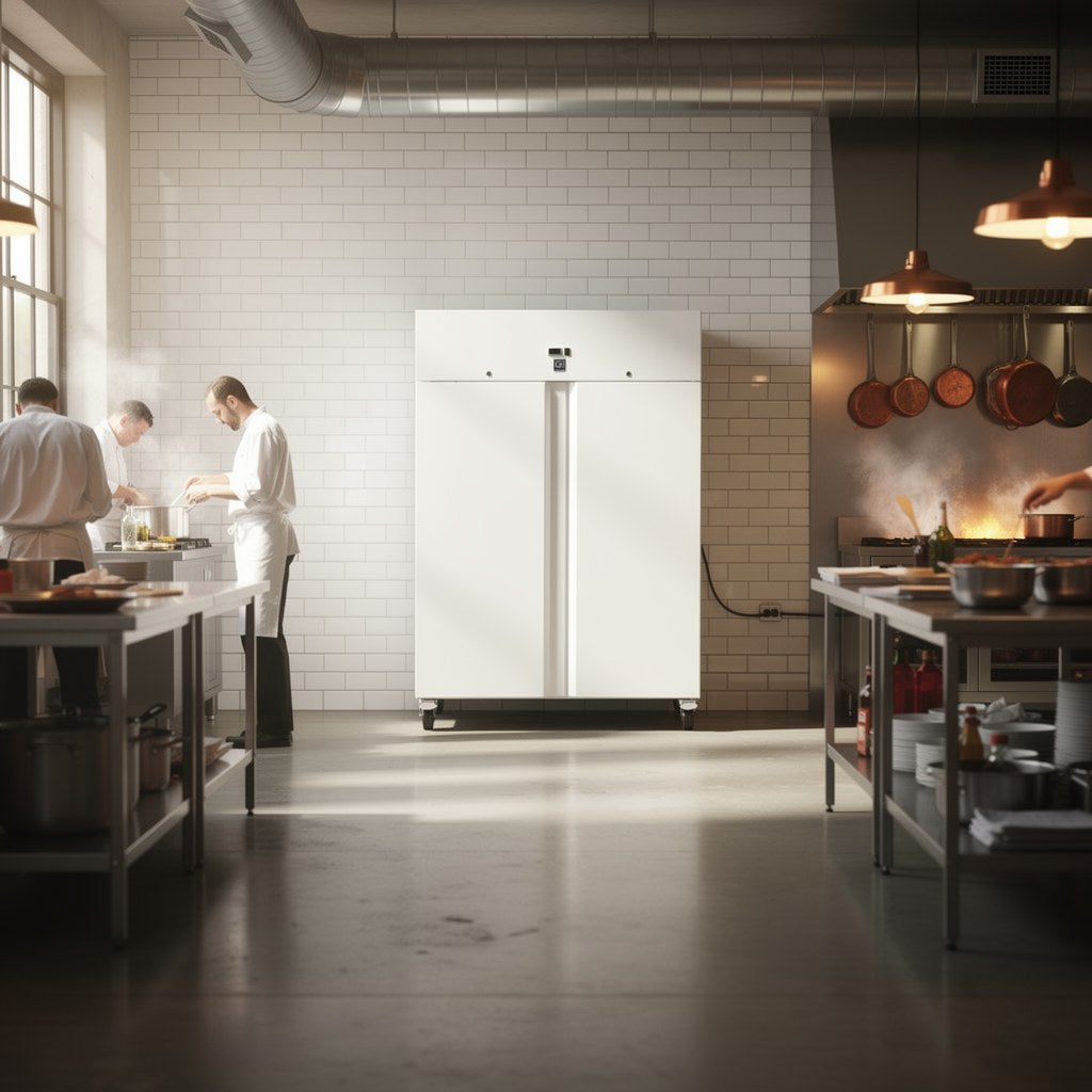 gastro inox wit stalen vriezer 1200l statisch gekoeld