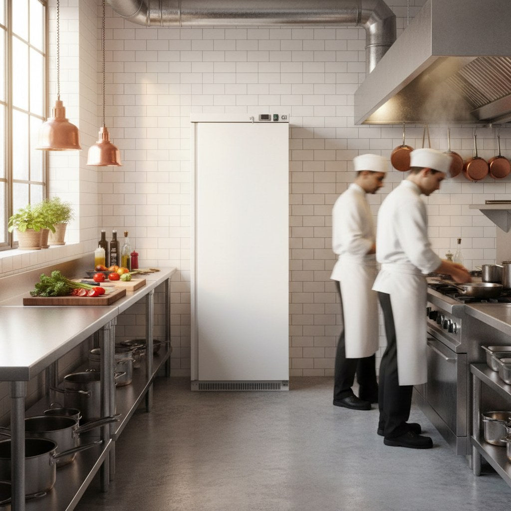 gastro inox wit stalen koelkast 400l statisch gekoeld