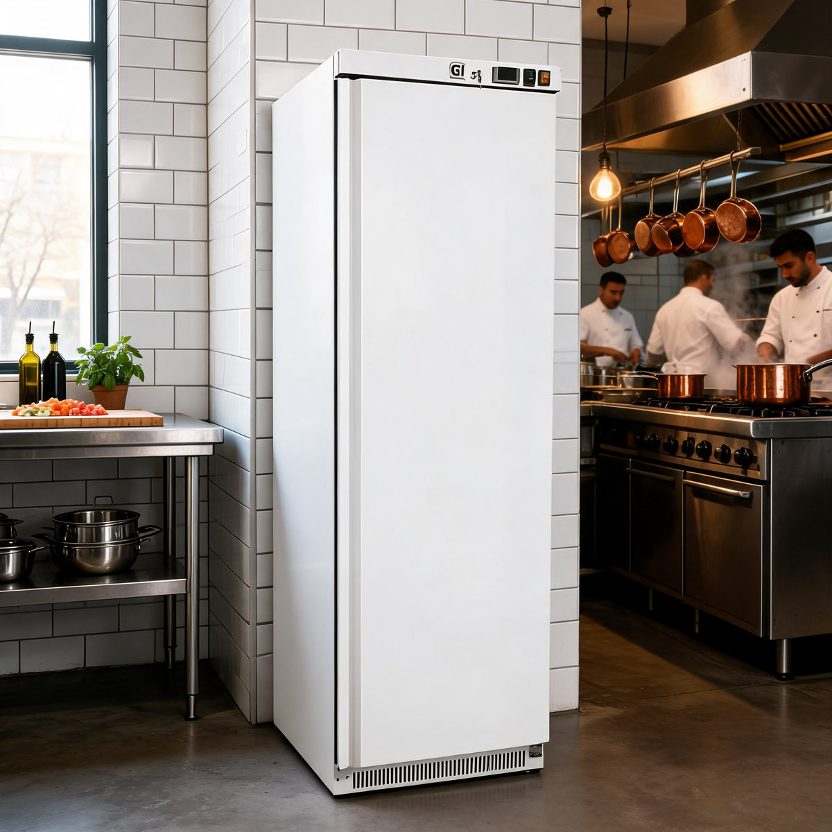 gastro inox wit stalen vriezer 400l statisch gekoeld