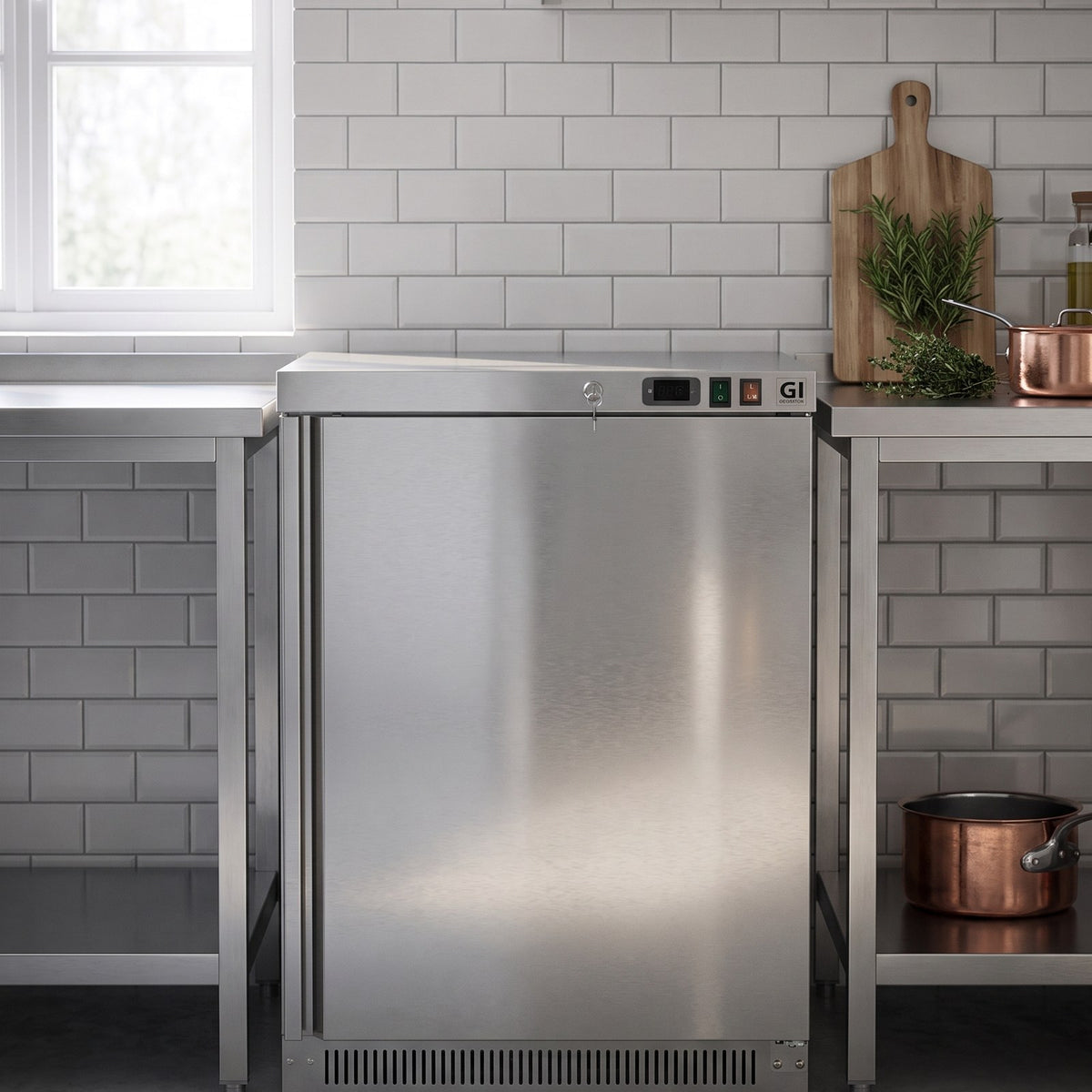 gastro inox rvs vriezer 200l statisch gekoeld