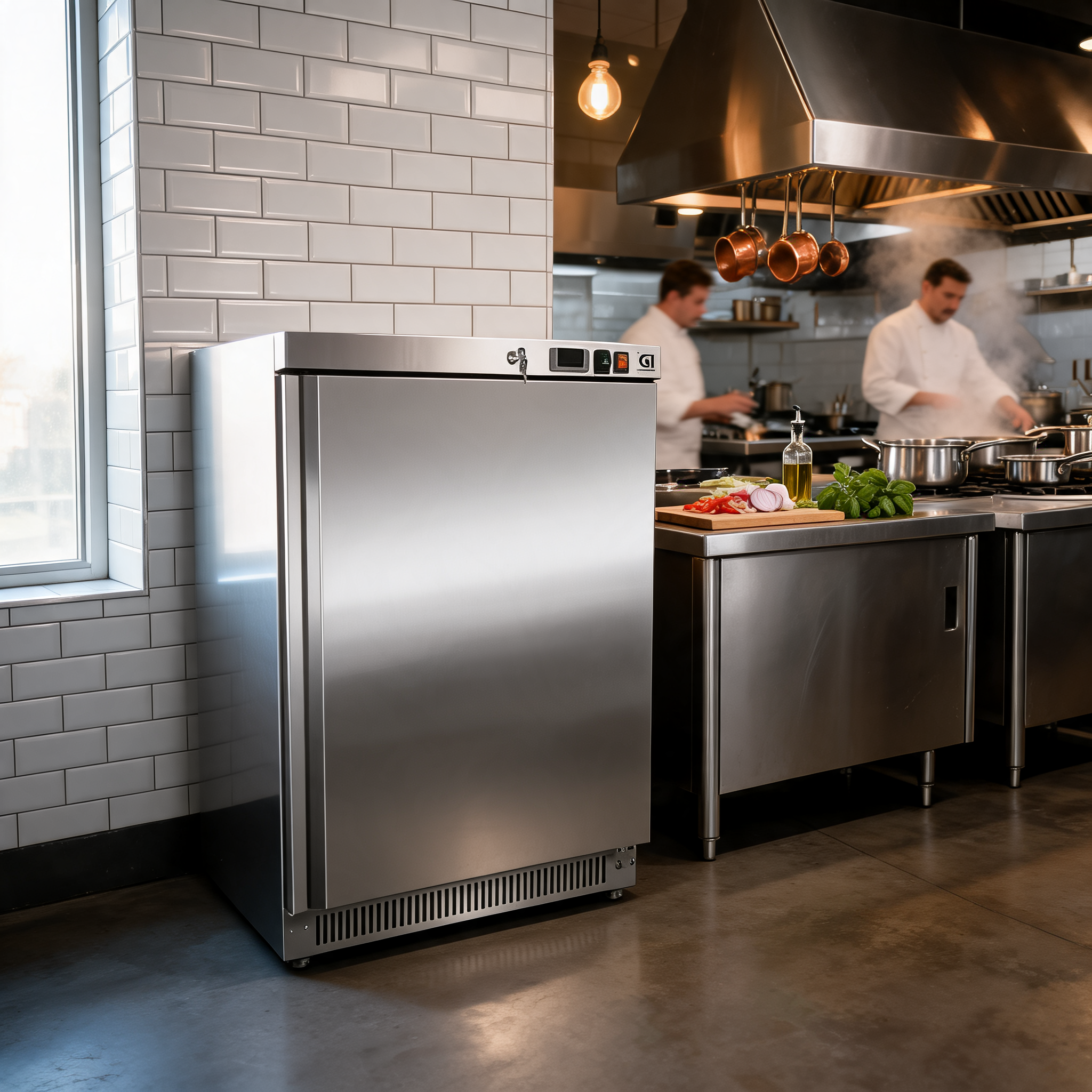 Gastro-Inox RVS vriezer 200L — statisch gekoeld