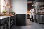 gastro inox zwart stalen koelkast 200l statisch gekoeld