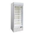 Gastro-Inox wit stalen display koeling 600L met glasdeur — geforceerd gekoeld