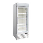 Gastro-Inox wit stalen display koeling 600L met glasdeur — geforceerd gekoeld