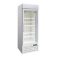 Gastro-Inox wit stalen display vriezer 600L met glasdeur — geforceerd gekoeld