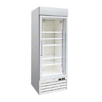 Gastro-Inox wit stalen display vriezer 600L met glasdeur — geforceerd gekoeld