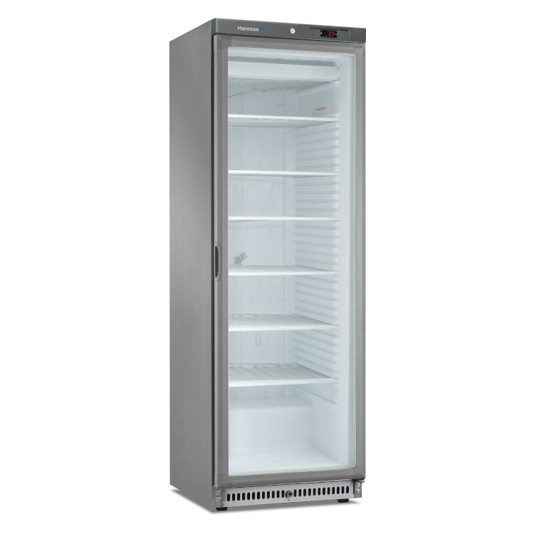 Marecos RVS vriezer met glasdeur 430 serie