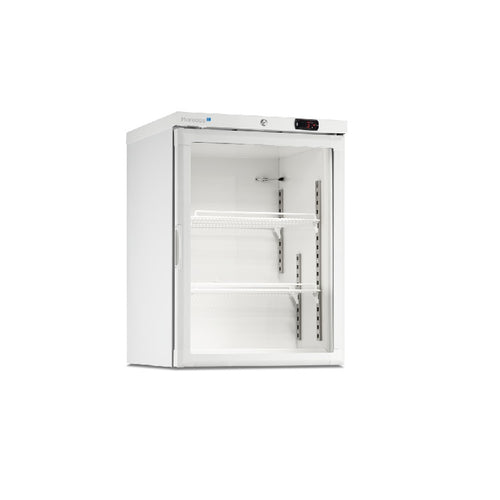 Horeca vrieskast met glazen deur 108L 150-serie wit staal – statisch gekoeld | Marecos