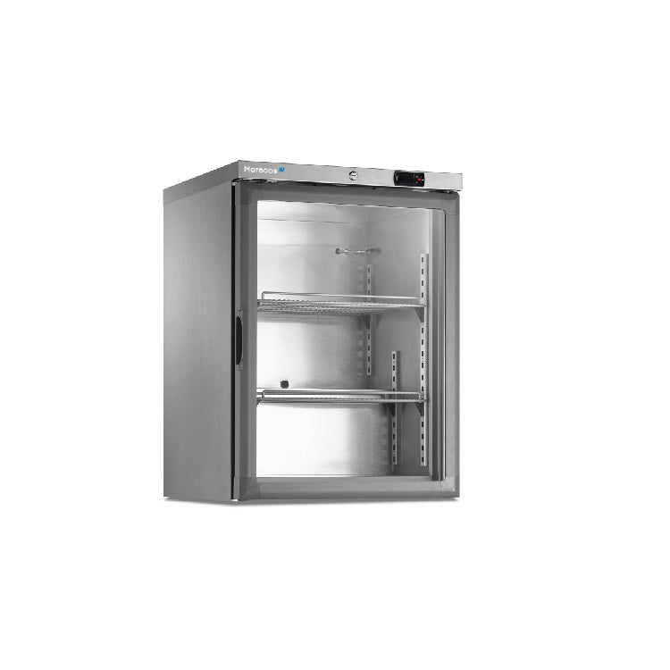 Marecos RVS vriezer met glasdeur 150 serie