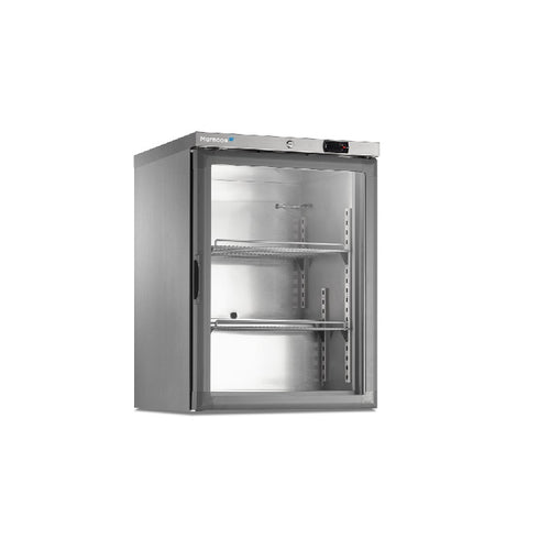 Horeca vrieskast met glazen deur 108L 150-serie RVS – statisch gekoeld | Marecos