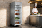 marecos softline rvs koelkast gn 2 1 700l met glasdeur