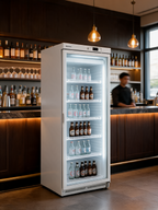 Marecos wit stalen vriezer met glasdeur GN 2/1 600 serie