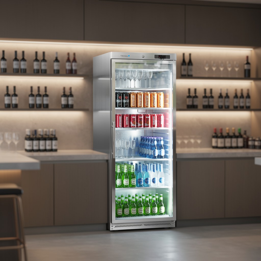 marecos rvs vriezer met glasdeur gn 2 1 600 serie