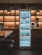 marecos wit stalen koelkast met glasdeur 430 serie