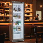marecos rvs koelkast met glasdeur 430 serie
