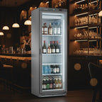 marecos rvs vriezer met glasdeur 430 serie