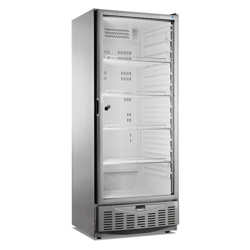 Horeca koelkast met glazen deur 455L 500-serie GN 2/1 RVS – statisch met ventilator | Marecos