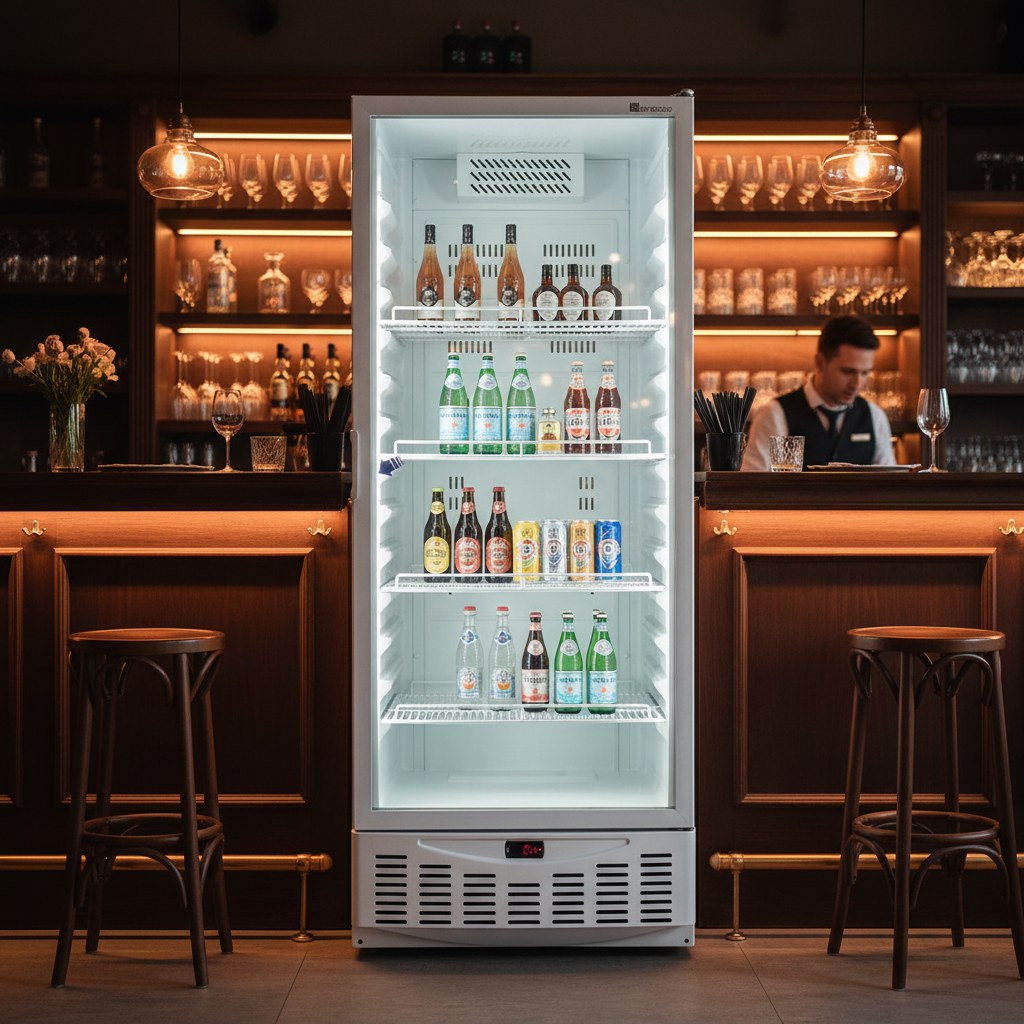 marecos wit stalen koelkast met glasdeur gn 2 1 500 serie