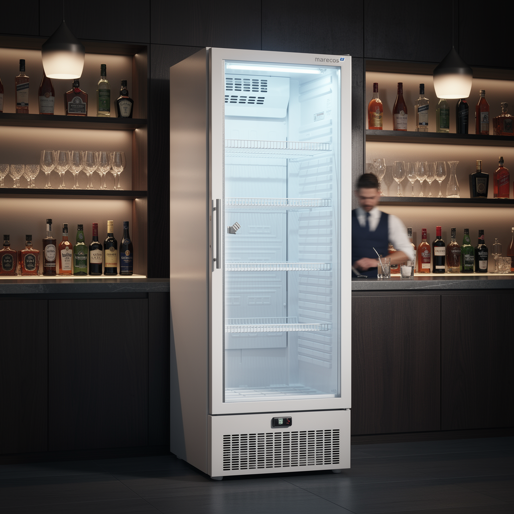 Marecos wit stalen display koeling met glasdeur 400 serie