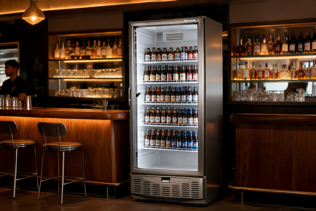 marecos rvs koelkast met glasdeur gn 2 1 500 serie