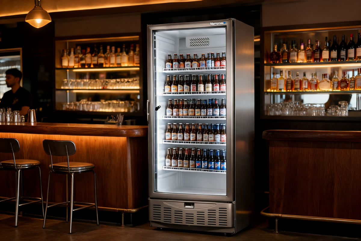 marecos rvs koelkast met glasdeur gn 2 1 500 serie
