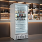 Marecos wit stalen vriezer met glasdeur GN 2/1 500 serie