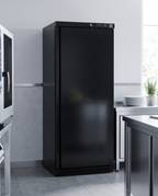 Gastro-Inox zwart stalen horeca vrieskast 600L, statisch gekoeld