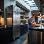 Marecos RVS koelkast met glasdeur 430 serie